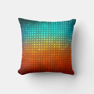 Abstract multicolored soccer, artistic lights. cushion