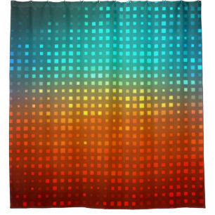 Abstract multicolored soccer, artistic lights. shower curtain