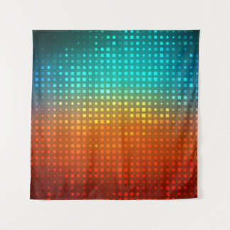 Abstract multicolored soccer, artistic lights. tapestry