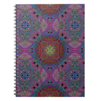 abstract multicolored tile design notebook