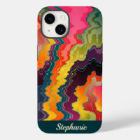 Abstract Multicolored Zigzag