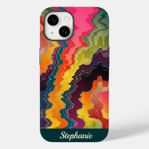 Abstract Multicolored Zigzag Case-Mate iPhone 14 Case