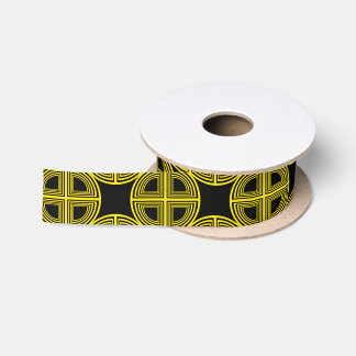 Abstract multiperspective rounded arabesque frame satin ribbon