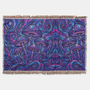 Abstract Mushroom Cluster Cosmic Purple Blankets