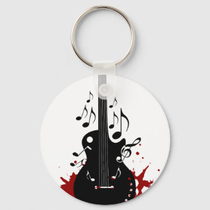 Abstract music background key ring