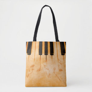 Abstract music background - Keyboard and musical n Tote Bag