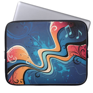 Abstract Music Background Laptop Sleeve