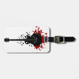 Abstract music background luggage tag