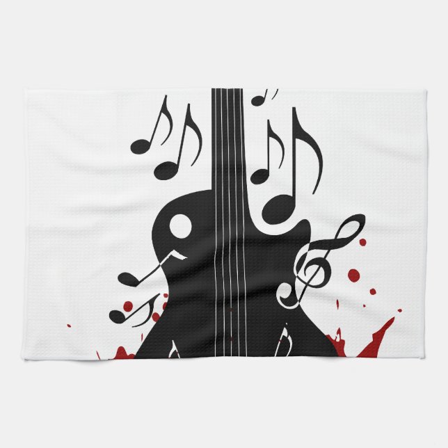Abstract music background tea towel (Horizontal)