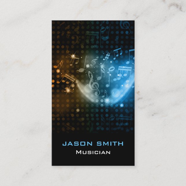 Abstract Music design business card (Front)