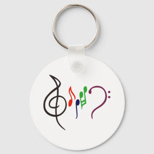 Abstract Music Logo Key Ring