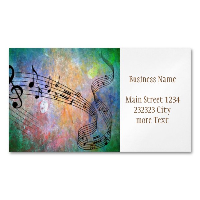 abstract music 	Magnetic business card (Front)