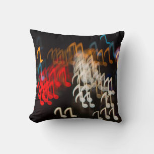 Abstract music notes: lights bokeh background cushion