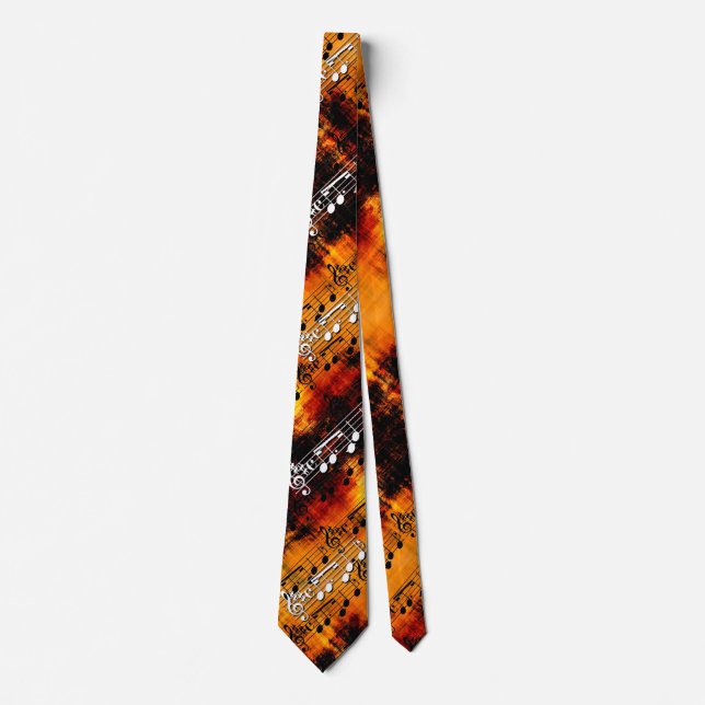 Abstract Music Notes Tie (Front)