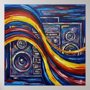 Abstract Music Painting Poster