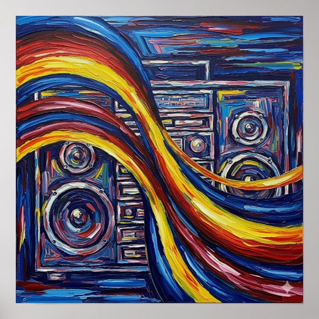 Abstract Music Painting Poster (Front)