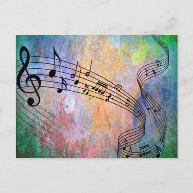 abstract music postcard (Front)