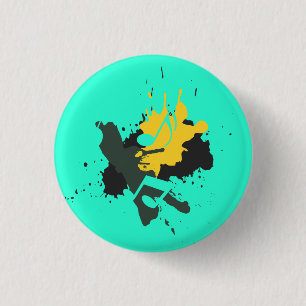 Abstract Musical Notes Button