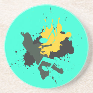 Abstract Musical Notes Coaster