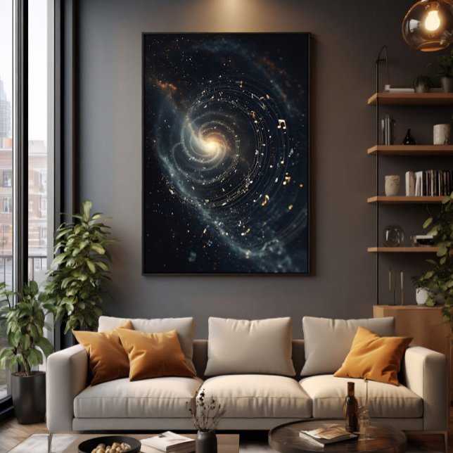 Abstract Musical Universe Spiral Canvas Print (Creator Uploaded)