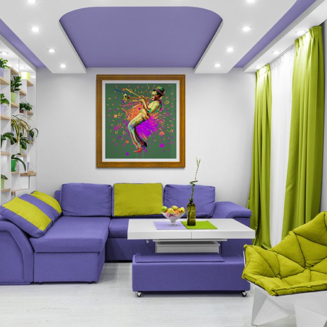 Abstract Musician Playing Trumpet Poster (Creator Uploaded)