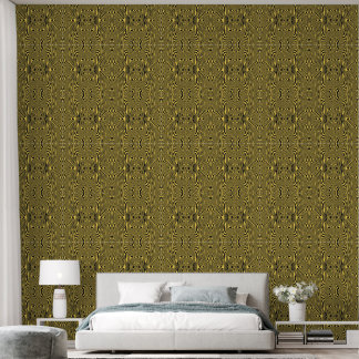 Abstract Mustard Yellow Stripes Wallpaper