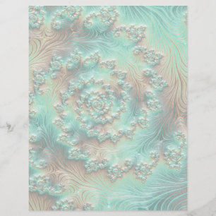 Abstract Muted Pastel Fractal Scrapbook Paper