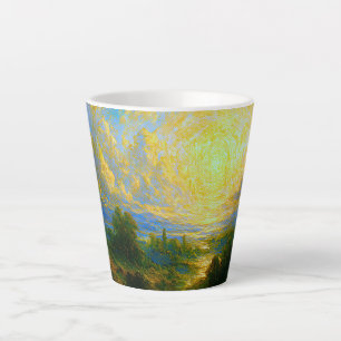Abstract Mystic Forest Latte Mug