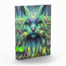 Abstract Mystical Cat Fantasy Art