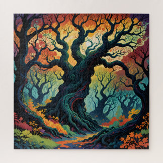 Abstract Mystical Trees Jigsaw Puzzle