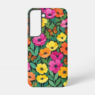 Abstract Naive Anemones Butterflies Samsung Cases