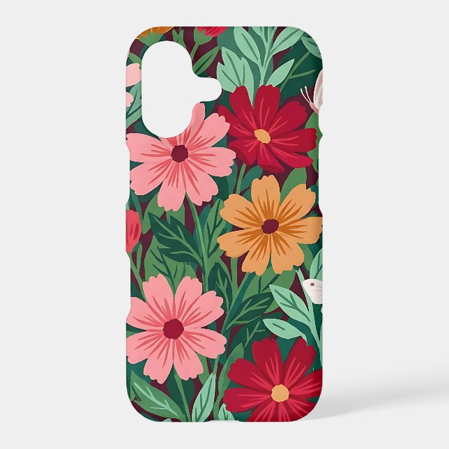 Abstract Naive Cosmos Flowers iPhone Cases (Back)