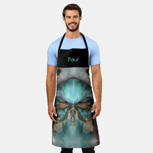 Abstract Native American Viking Mask Skull  Apron
