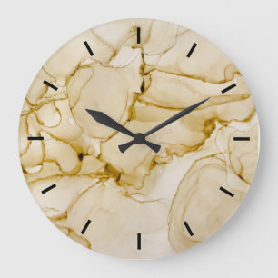 Abstract Natural Pastel Earth Tone Large Clock