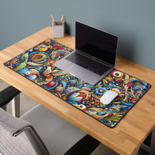 Abstract natural patterns desk mat