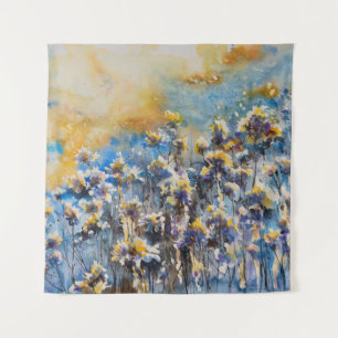 Abstract nature background with floral motifs.Pict Tapestry