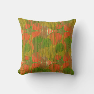 Abstract nature camouflage pattern cushion