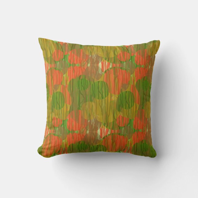 Abstract nature camouflage pattern cushion (Front)