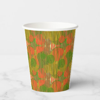 Abstract nature camouflage pattern paper cups