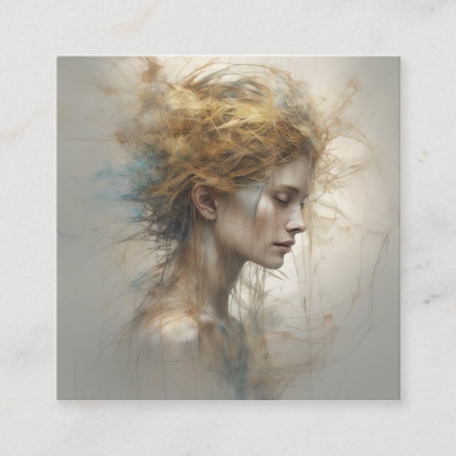 Abstract nature can provide a soothing embrace tha square business card (Front)