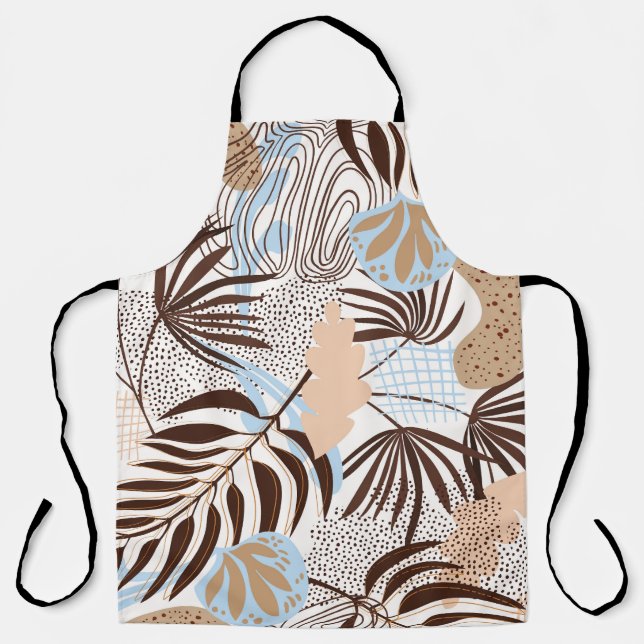 Abstract Nature Exotic Plants Pattern Apron (Front)