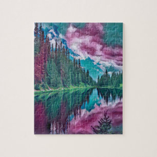 Abstract Nature Forest Wilderness Landscape  Jigsaw Puzzle