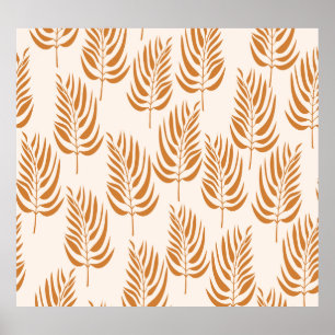 Abstract Nature, Minimalist Seamless Pattern. Poster
