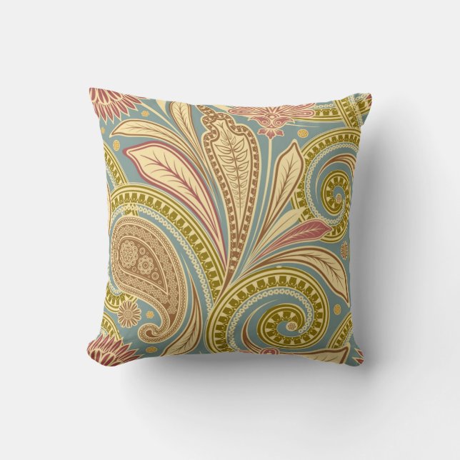 Abstract Nature Paisley Cushion (Front)
