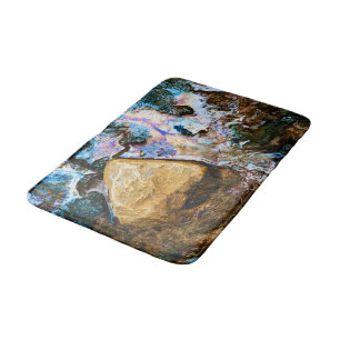 abstract nature still water bath mat