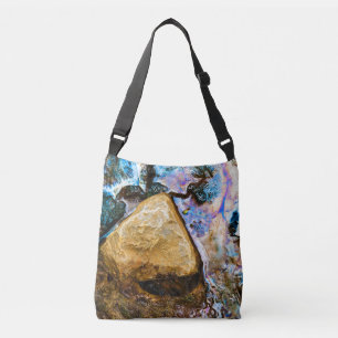 abstract nature still water crossbody bag
