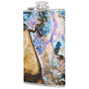 abstract nature still water hip flask