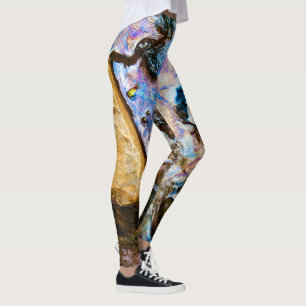 abstract nature still water leggings