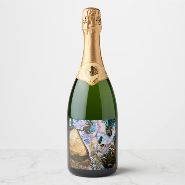 abstract nature still water sparkling wine label (Front)