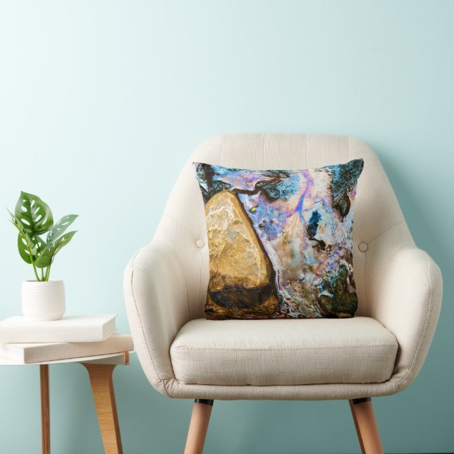 abstract nature still water throw pillow (Chair)